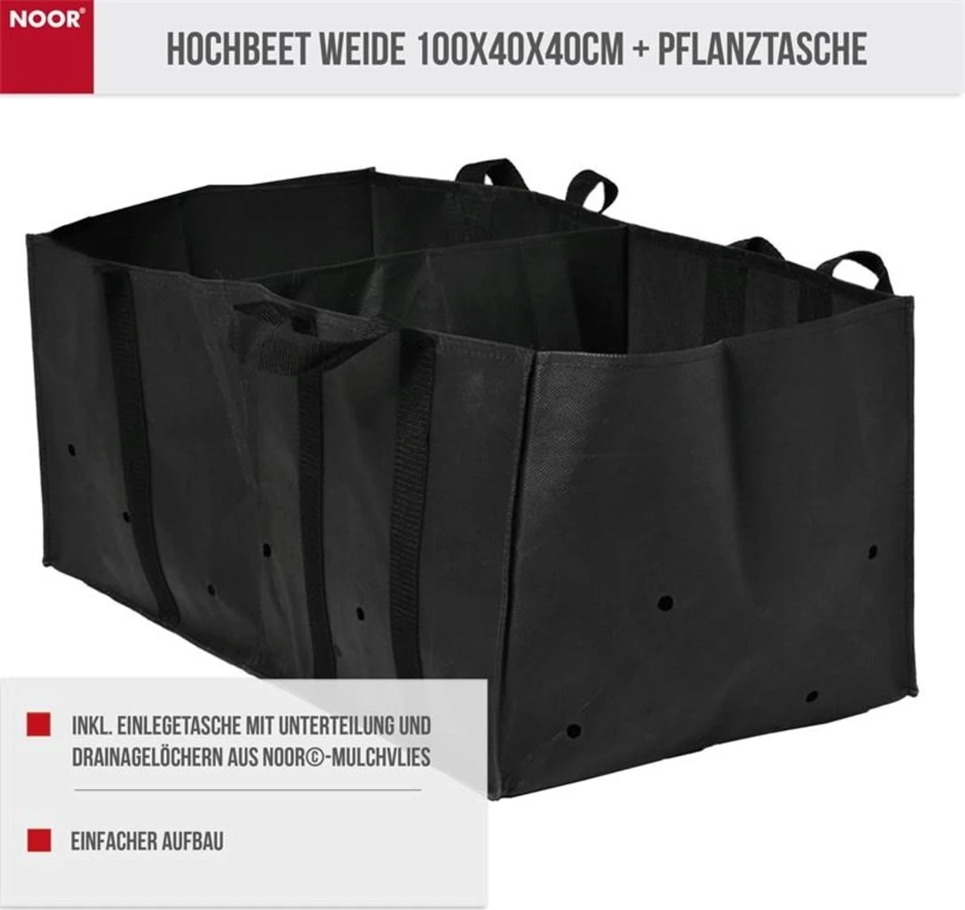 Hochbeet Weide Inkl. Pflanztasche 4 Hochbeet Weide Inkl. Pflanztasche – Bild 2