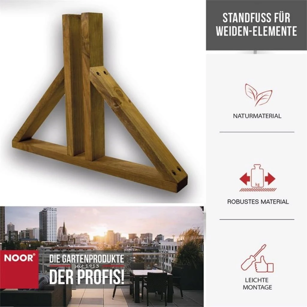 Standfuß Für Flechtzäune & Paravents 7 Standfuß Für Flechtzäune & Paravents – Bild 5
