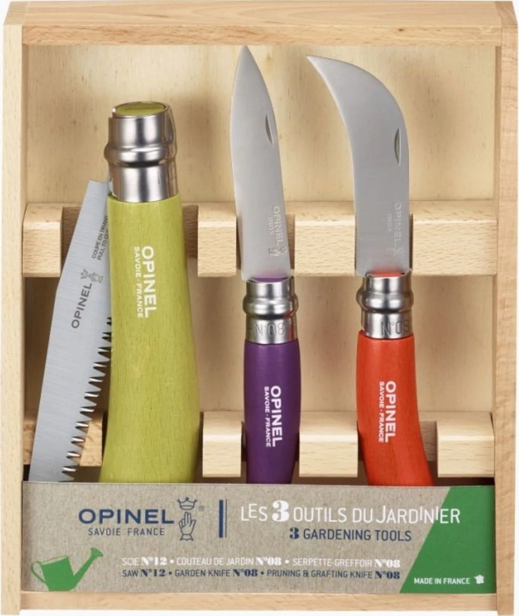 Opinel Gartenmesser Set3-teilig Klappbar 3 Opinel Gartenmesser Set3-teilig Klappbar