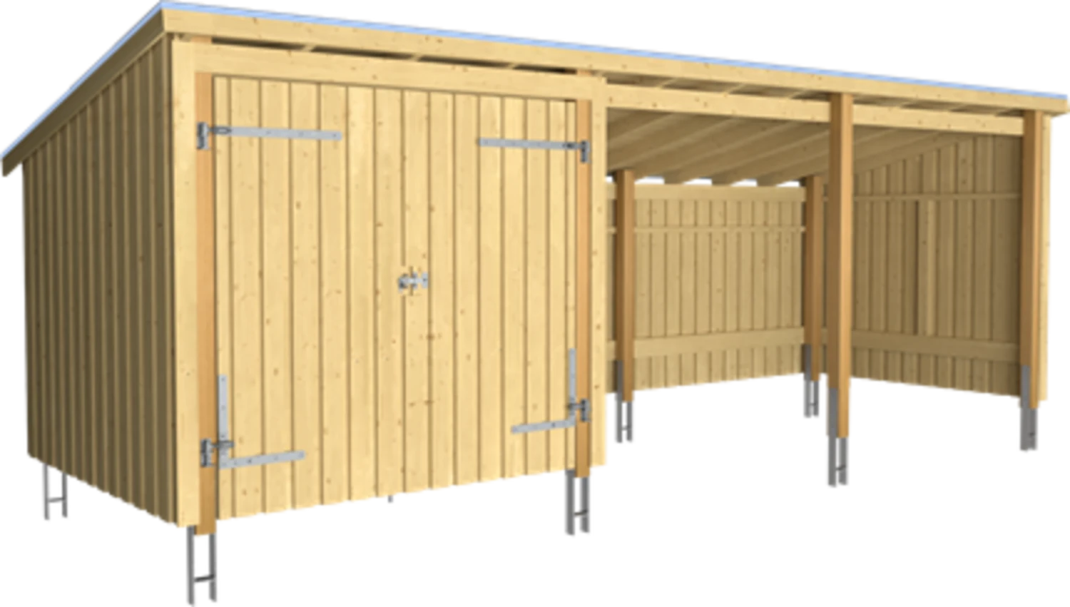 Plus Nordic Multi Gartenhaus 3 Module Mit Doppeltür Inkl. Zubehör 4 Plus Nordic Multi Gartenhaus 3 Module Mit Doppeltür Inkl. Zubehör – Bild 2