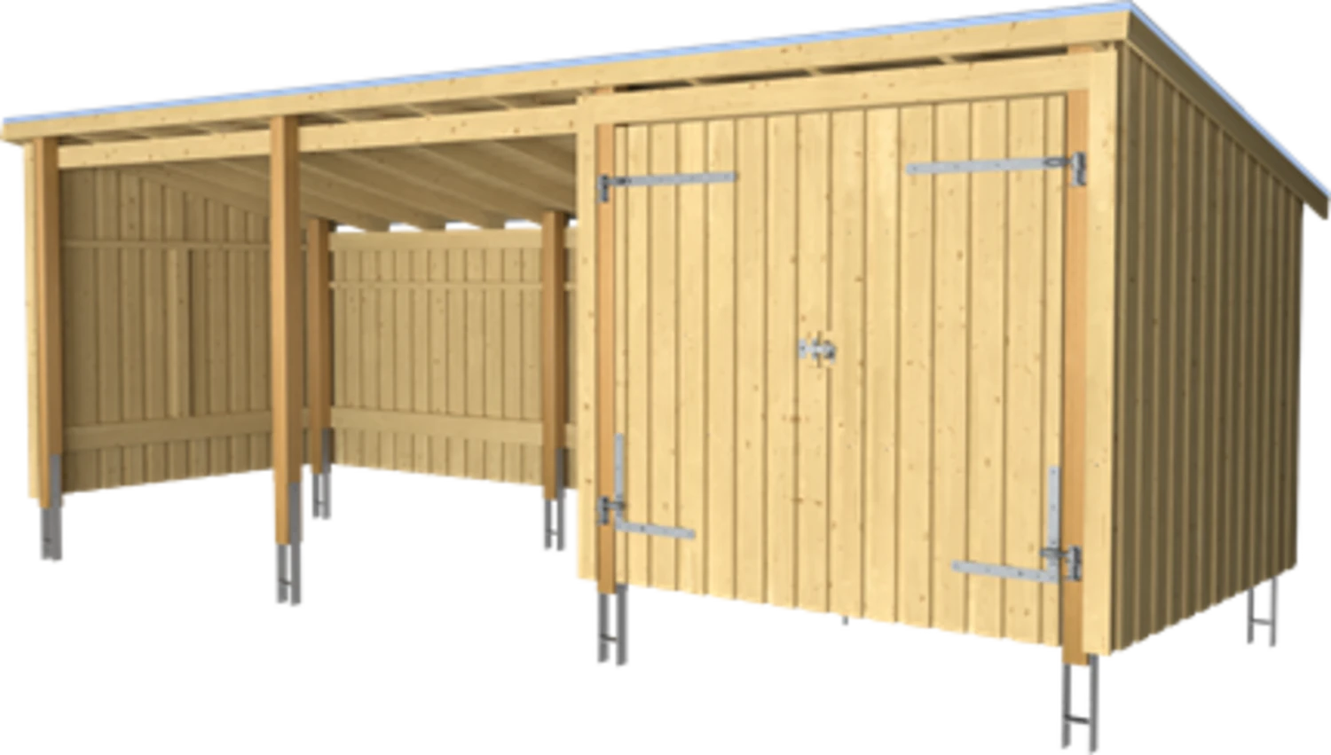 Plus Nordic Multi Gartenhaus 3 Module Mit Doppeltür Inkl. Zubehör 5 Plus Nordic Multi Gartenhaus 3 Module Mit Doppeltür Inkl. Zubehör – Bild 3