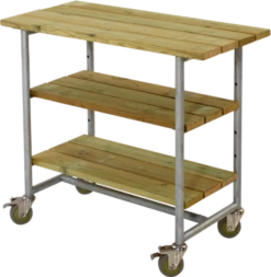 Plus Urban Picnic Pflanz-/Grilltisch Mit 2 Regale, Kiefer