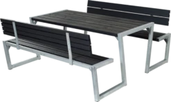 Plus ZIGMA Kombimöbel Komplett + 2 Lehnen, Kiefer/Fichte Schwarz Grundiert