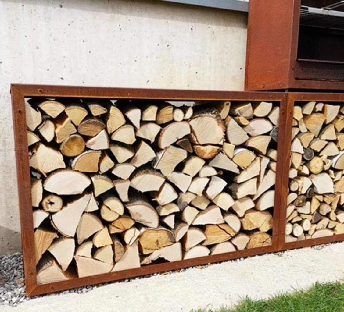 Kaminholzregal Edelrost, 158 X 118 Cm 3 Kaminholzregal Edelrost, 158 X 118 Cm