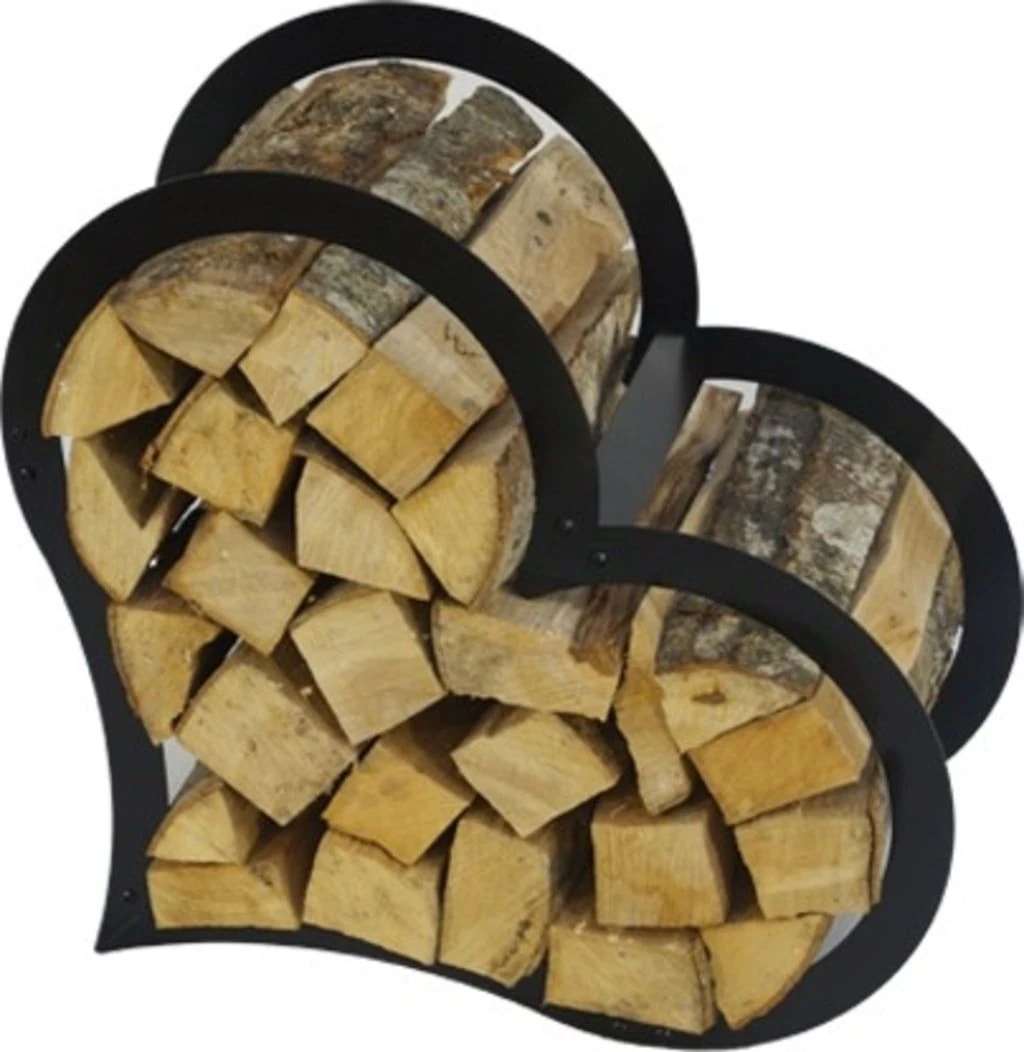 Kaminholzregal Herz - Schwarz Beschichtet 7 Kaminholzregal Herz - Schwarz Beschichtet – Bild 5