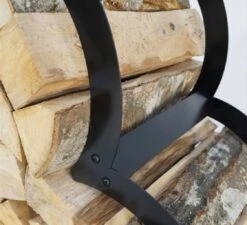 Kaminholzregal Herz - Schwarz Beschichtet