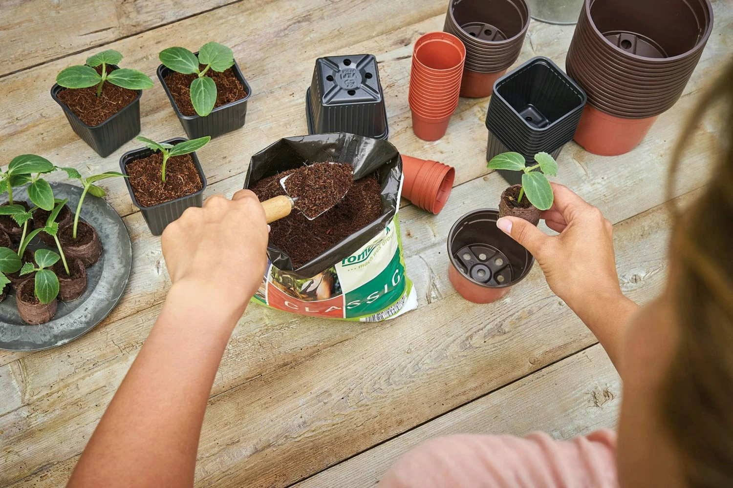 20 Kunststofftöpfe7 Cm Quadr., Schwarz 4 20 Kunststofftöpfe7 Cm Quadr., Schwarz – Bild 2