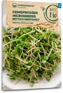 Bio Keimsprossen/Microgreens - Rettich "Mino Early"