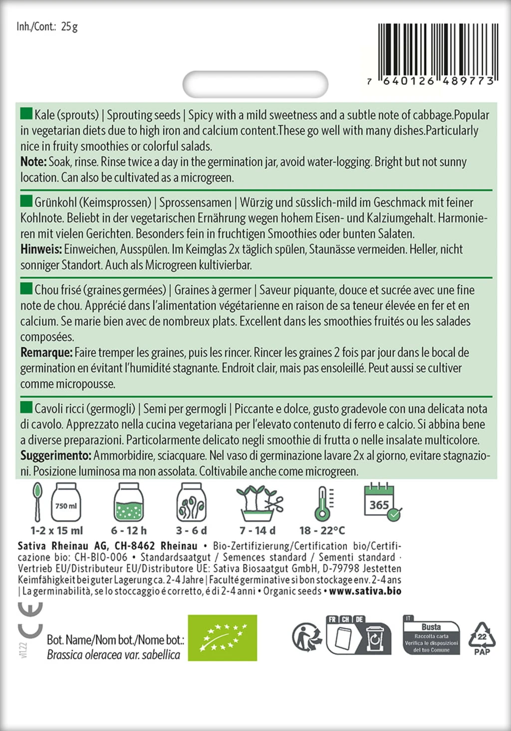 Bio Keimsprossen "Grünkohl" 4 Bio Keimsprossen "Grünkohl" – Bild 2