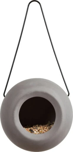 Vogelfütterer Lisa Aus Keramik - Grau