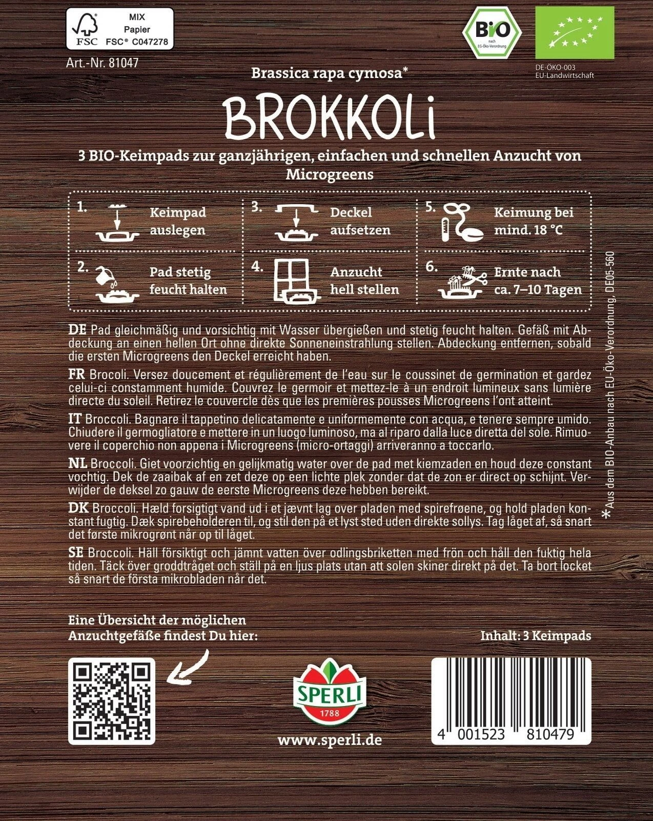 Bio Microgreen-Pads Brokkoli 4 Bio Microgreen-Pads Brokkoli – Bild 2