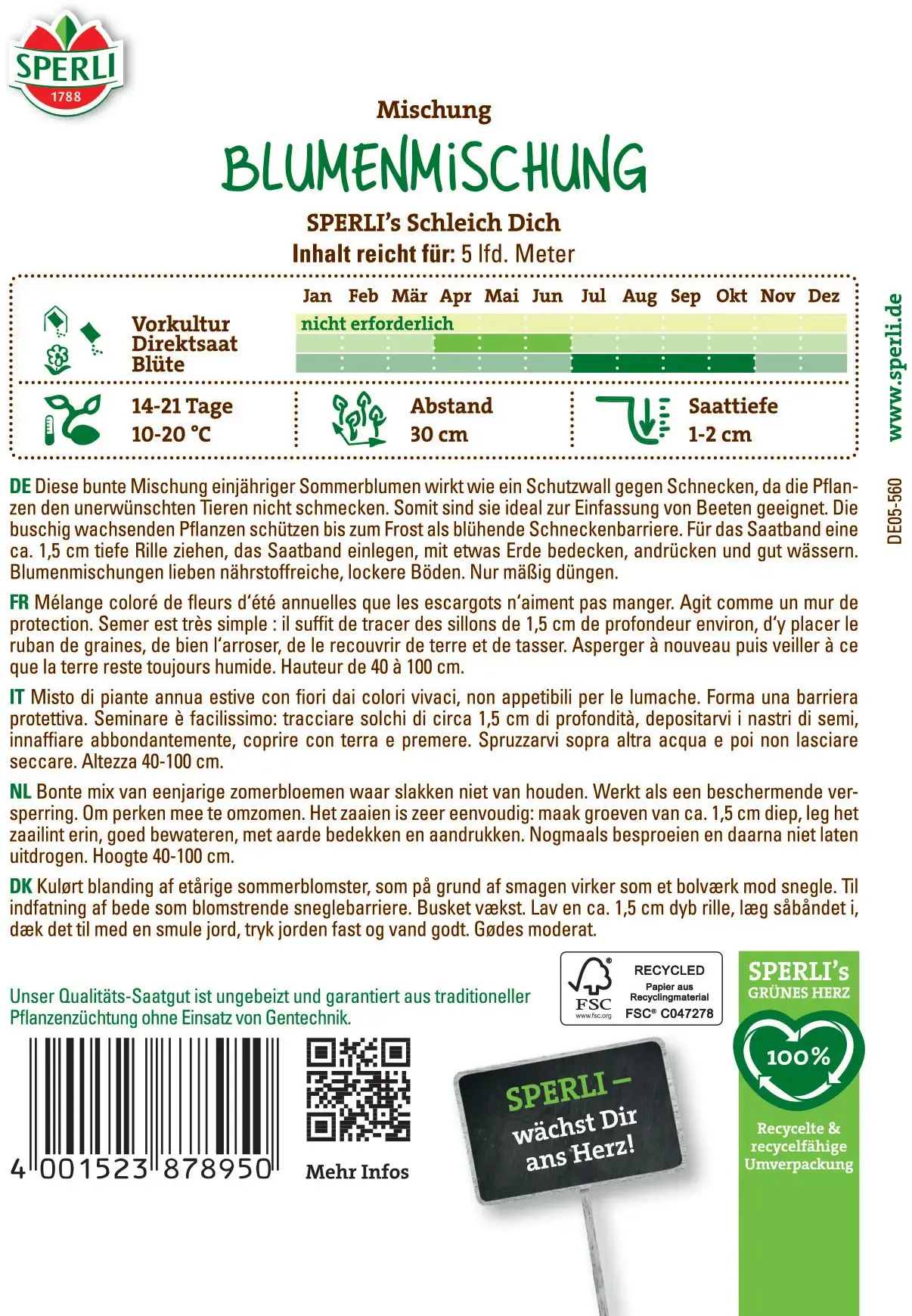 Blühende Schneckenbarriere "Schleich Dich" 4 Blühende Schneckenbarriere "Schleich Dich" – Bild 2