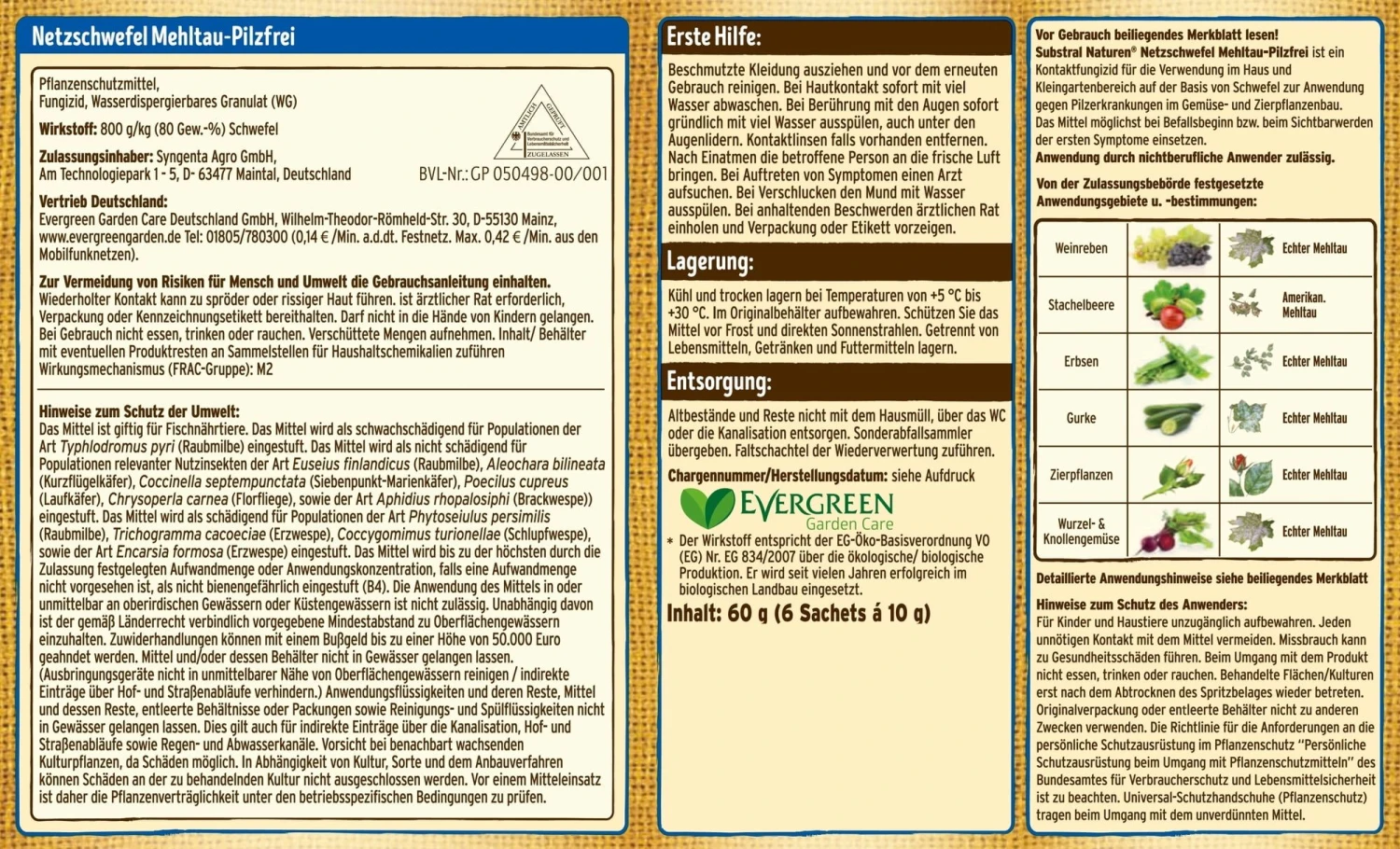 Netzschwefel, 60 G - Reg. Nr. 2632-02 4 Netzschwefel, 60 G - Reg. Nr. 2632-02 – Bild 2