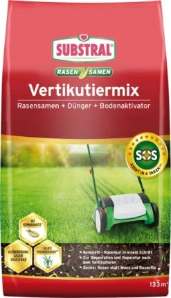 Vertikutiermix Rasenreparatur-Mischung Aus Rasensamen, Dünger Und Bodenaktivator, 4 Kg