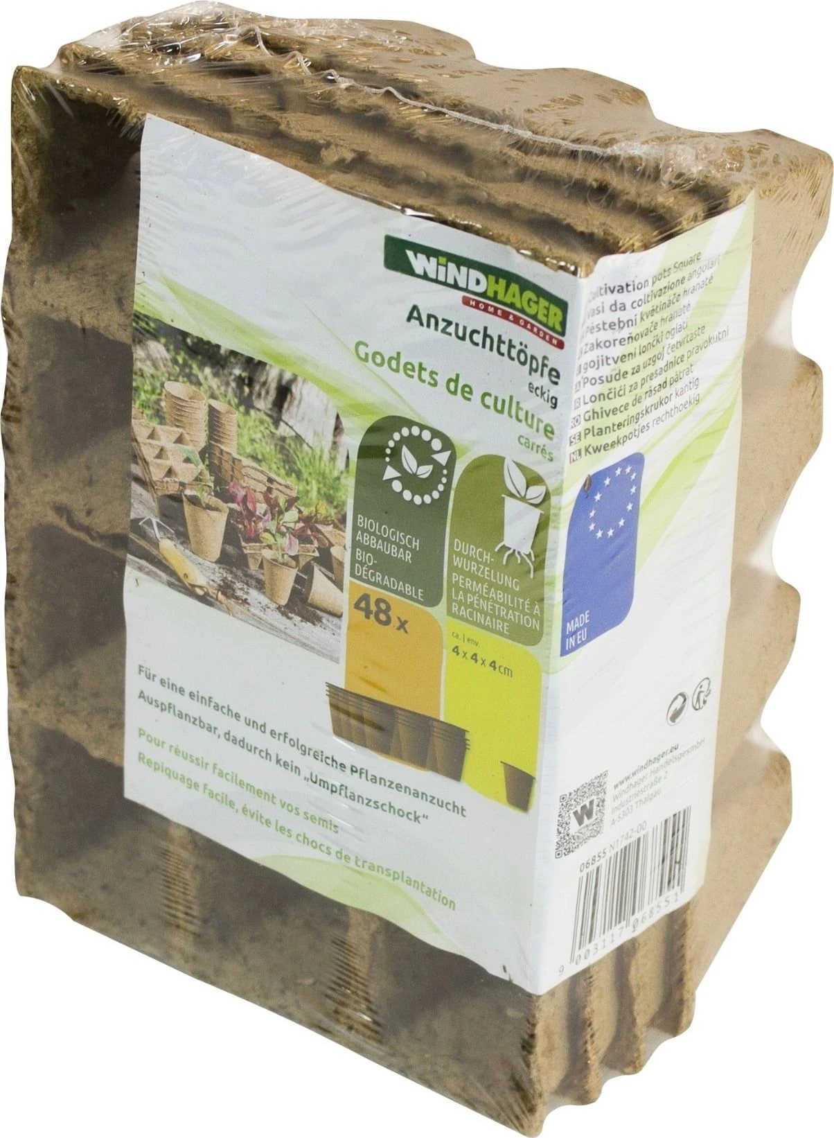 Windhager Anzucht-Töpfe 4 Cm Eckig, 48 Stück 3 Windhager Anzucht-Töpfe 4 Cm Eckig, 48 Stück