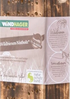Windhager Wildbienennistholz -Pflanzensamen Rabatt windhager wildbienennistholz 1 st 1661787 de